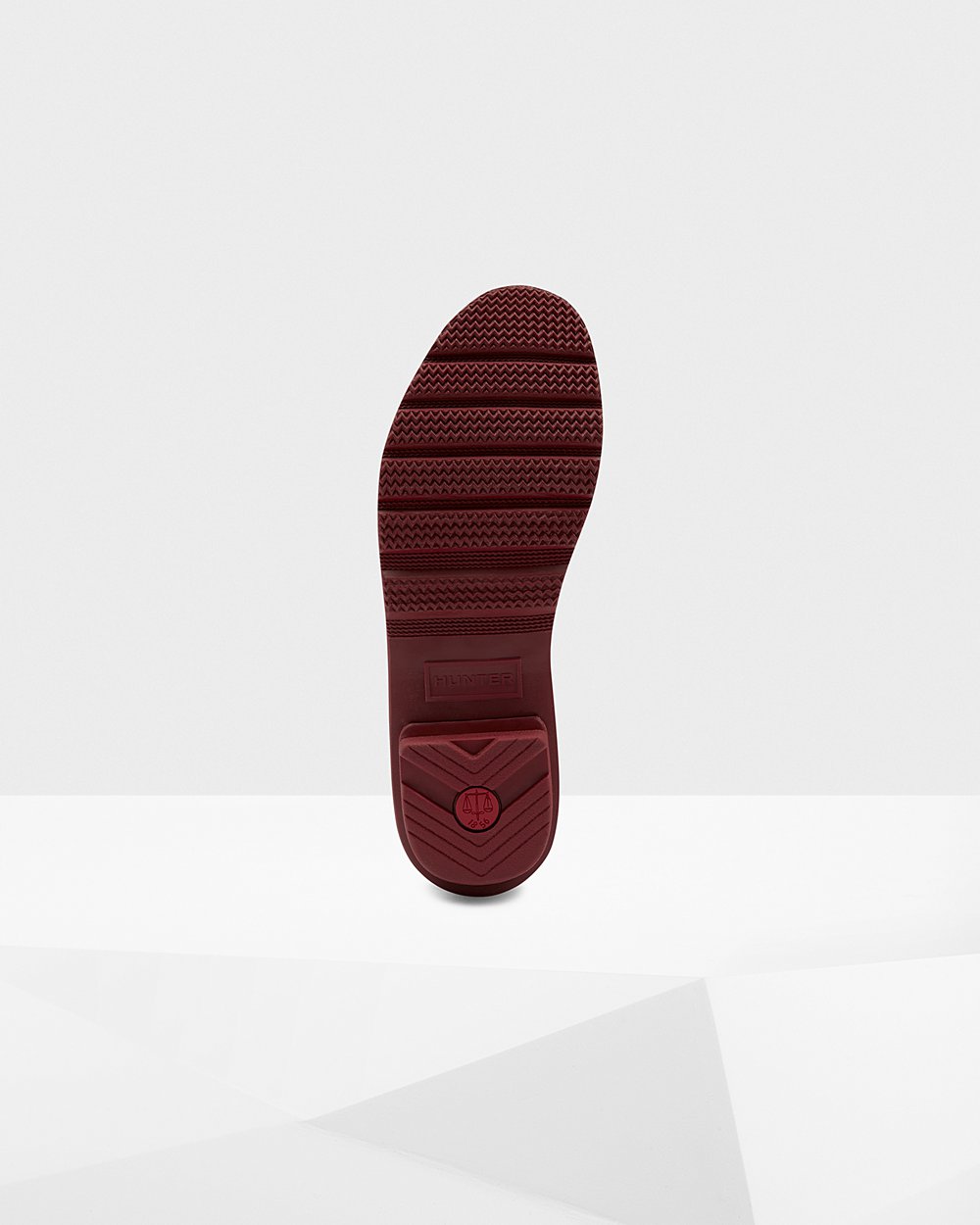 Botas Chelsea Hunter Feminina Cinzentas Vermelhas - Original Exploded Logo - 06QFNDCEA
